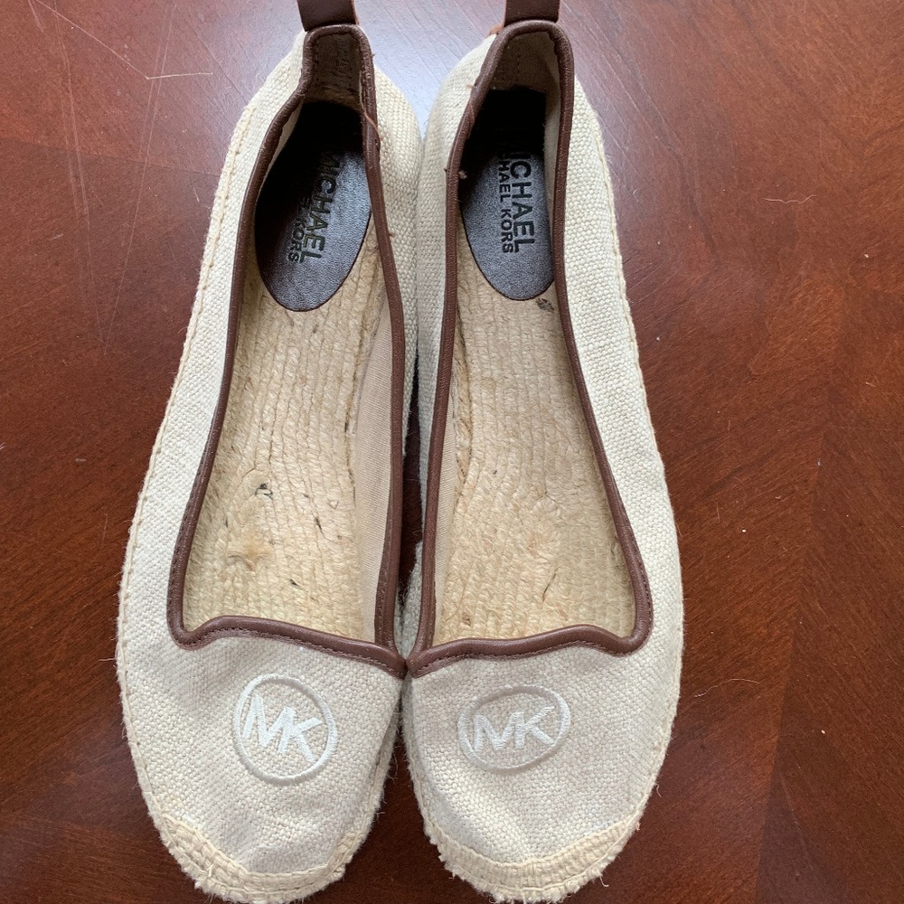 Michael Kors Beige Slip-on Flats